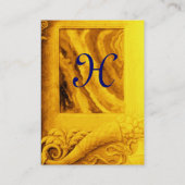 Carte De Visite MONOGRAMME DE CORNUCOPIE, jaune or clair (Dos)