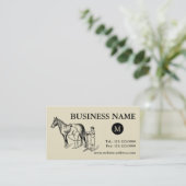 Carte de visite Monogramme de coupure de cheval vi (Debout devant)