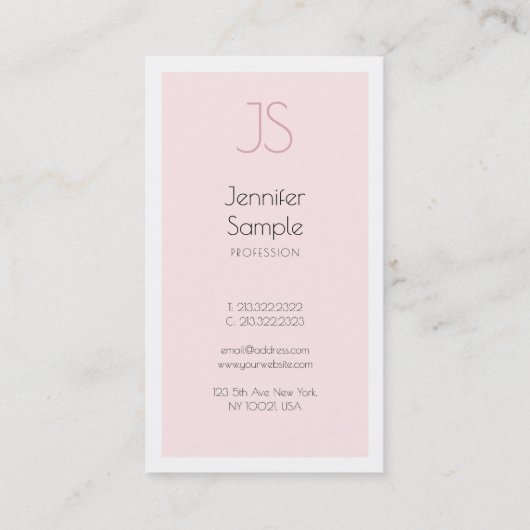 Carte De Visite Monogramme de création professionnelle Conception  (Dos)