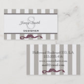 Carte De Visite Monogramme de dentelle élégant professionnel (Devant / Derrière)