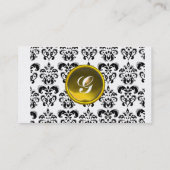 Carte De Visite MONOGRAMME DE DOMMASQUE CLASSY perle métallique (Dos)