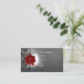 Carte De Visite MONOGRAMME DE DOMMASQUES CIRE blanc (Debout devant)