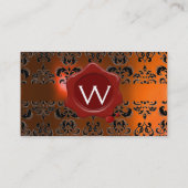 Carte De Visite MONOGRAMME DE DOMMASQUES CIRE orange (Dos)
