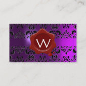 Carte De Visite MONOGRAMME DE DOMMASQUES CIRE violet (Dos)