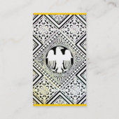 CARTE DE VISITE MONOGRAMME DE DOMMASQUES DE L'AIGLE ROMAIN JAUNE E (Dos)