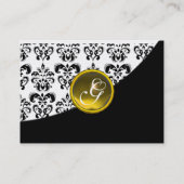 CARTE DE VISITE MONOGRAMME DE DOMMASQUES DE TOPAZ JAUNE (Dos)