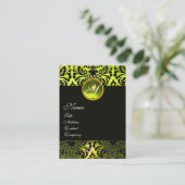 Carte De Visite MONOGRAMME DE DOMMASQUES JAUNES NOIRS, Topaz (Debout devant)