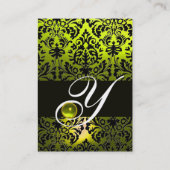 Carte De Visite MONOGRAMME DE DOMMASQUES JAUNES NOIRS, Topaz (Dos)