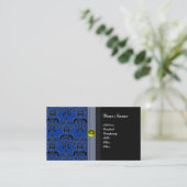 Carte De Visite MONOGRAMME DE DOMMASSE CLASSÉ topaz jaune bleu ver (Debout devant)