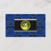 Carte De Visite MONOGRAMME DE DOMMASSE DE CLASSE bleu gris bleu to (Dos)