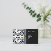 Carte De Visite MONOGRAMME DE DOMMASSE DE CLASSE, topaz noir jaune (Debout devant)