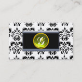 Carte De Visite MONOGRAMME DE DOMMASSE DE CLASSE, topaz noir jaune (Dos)