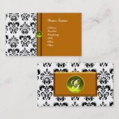 Carte De Visite MONOGRAMME DE DOMMASSE DE CLASSE, violet topaz jau (Devant / Derrière)