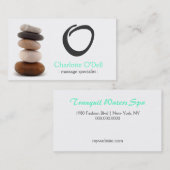 Carte De Visite monogramme de équilibrage de roche (Devant / Derrière)