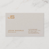 Carte De Visite Monogramme de finition de perles de qualité supéri (Devant)