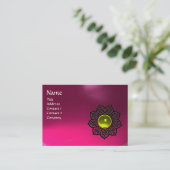 Carte De Visite MONOGRAMME DE FLEURS CELTIQUES AMÉthyste rose, top (Debout devant)