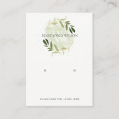 CARTE DE VISITE MONOGRAMME DE FOLIAGE VERT OR REARRÊTER AFFICHER L (Devant)