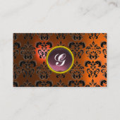 CARTE DE VISITE MONOGRAMME DE GEM DE DAMASK CLASSÉ (Dos)