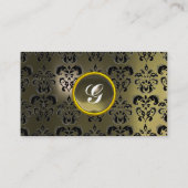 CARTE DE VISITE MONOGRAMME DE GEM DE DAMASK CLASSÉ (Dos)