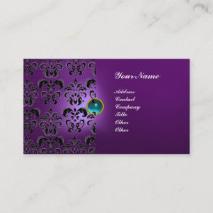 CARTE DE VISITE MONOGRAMME DE GEM DE DAMASK CLASSÉ