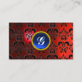 CARTE DE VISITE MONOGRAMME DE GEM DE DAMASK CLASSÉ (Dos)