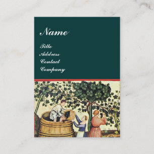 CARTE DE VISITE MONOGRAMME DE GRAINE ANTIQUE VINEYARD HARVEST WAX