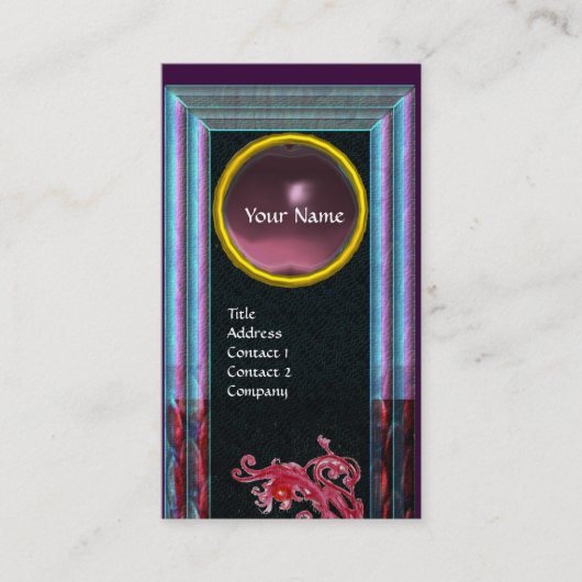 CARTE DE VISITE MONOGRAMME DE JEUX DE BERRIES MAGIQUES (Devant)