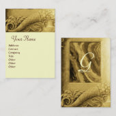 CARTE DE VISITE MONOGRAMME DE LA CORNUCOPIE (Devant / Derrière)