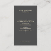 Carte De Visite Monogramme de la couronne Parties scintillant Faux (Dos)