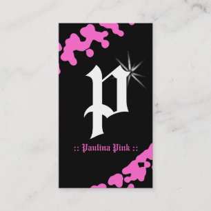 Carte De Visite MONOGRAMME de la LUEUR VACILLANTE 311-PINK
