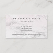 Carte De Visite monogramme de la Parties scintillant de marbre (Dos)