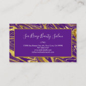 Carte De Visite Monogramme de la Parties scintillant de marbre dor (Dos)