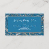 Carte De Visite Monogramme de la Parties scintillant de marbre gri (Dos)