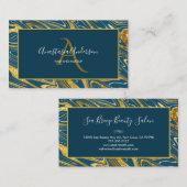 Carte De Visite Monogramme de la Parties scintillant de marbre ver (Devant / Derrière)