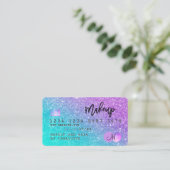 Carte De Visite Monogramme de la parties scintillant de sirop pour (Debout devant)