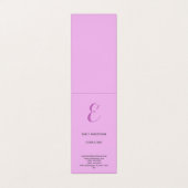 Carte De Visite Monogramme de lin de qualité supérieure Orchid ini (Extérieur déplié)