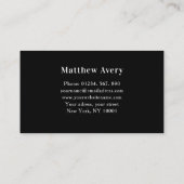 Carte De Visite monogramme de logo (Dos)