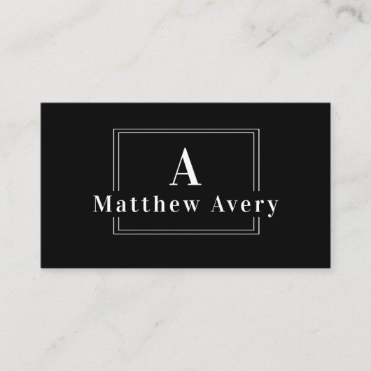 Carte De Visite monogramme de logo (Devant)