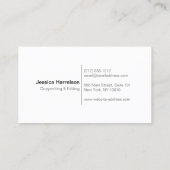 CARTE DE VISITE MONOGRAMME DE LOGO DE SOLEIL (Dos)