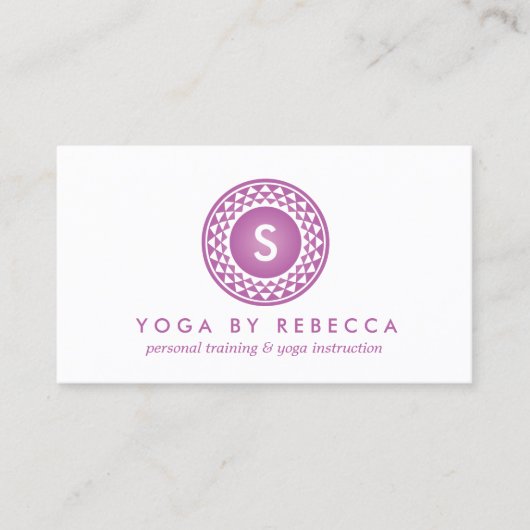 CARTE DE VISITE MONOGRAMME DE LOGO DE SOLEIL POUR YOGA STUDIO, ENS (Devant)