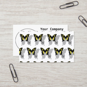 Carte De Visite Monogramme de l'ombre des papillons jamaïcains