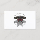 Carte De Visite Monogramme de l'ombre du papillon Rose Crimson (Devant)