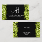 Carte De Visite Monogramme de lumière simple à lèvres (Devant / Derrière)