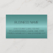 Carte De Visite Monogramme de luxe #2 en métal d'acier inoxydable (Dos)