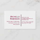 Carte De Visite Monogramme de mandala (Dos)