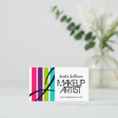 Carte De Visite Monogramme de maquillage (Debout devant)