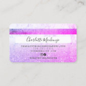 Carte De Visite monogramme de marbre rose parties scintillant de l (Dos)