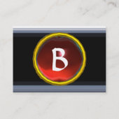 Carte De Visite MONOGRAMME DE MÉMOIRE VIBRANTE Gem rouge (Dos)