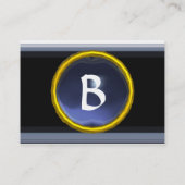 Carte De Visite MONOGRAMME DE MÉMOIRE VIBRANTE JEU bleu (Dos)