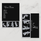 CARTE DE VISITE MONOGRAMME DE MODE ANTIQUE (Devant / Derrière)